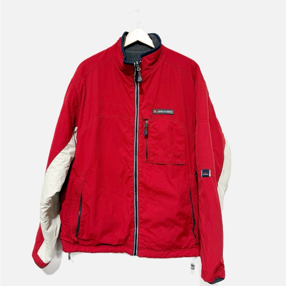 Vintage Abercrombie & Fitch A92 Reversible Ski Jacket Men's Fleece Lined L/XL